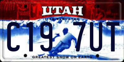UT license plate C197UT