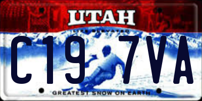 UT license plate C197VA