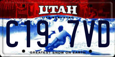 UT license plate C197VD