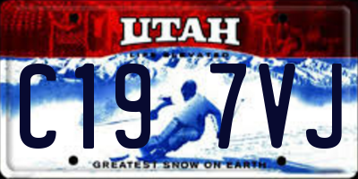 UT license plate C197VJ