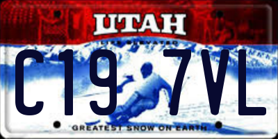 UT license plate C197VL