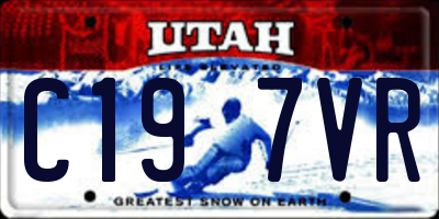UT license plate C197VR