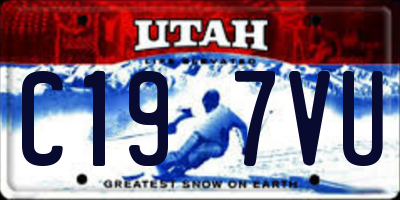 UT license plate C197VU