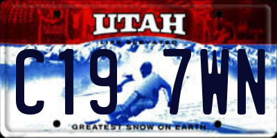 UT license plate C197WN