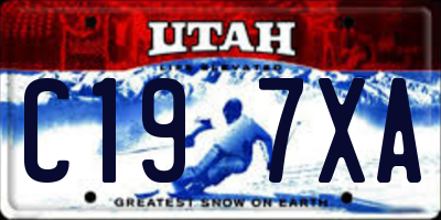 UT license plate C197XA