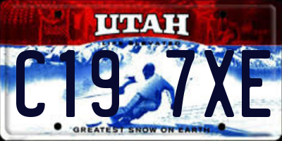 UT license plate C197XE
