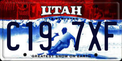 UT license plate C197XF