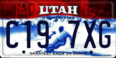 UT license plate C197XG