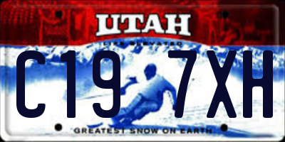 UT license plate C197XH