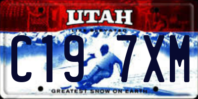 UT license plate C197XM