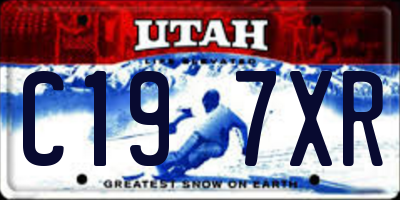UT license plate C197XR
