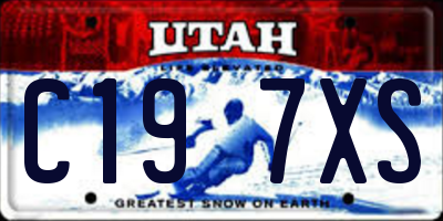 UT license plate C197XS