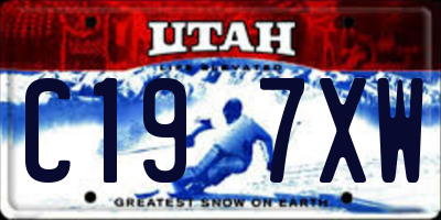 UT license plate C197XW