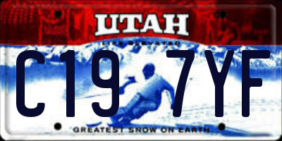 UT license plate C197YF
