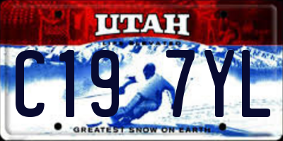 UT license plate C197YL