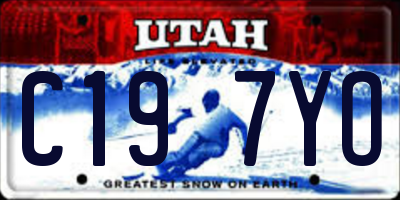 UT license plate C197YO