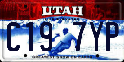 UT license plate C197YP
