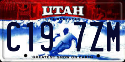 UT license plate C197ZM