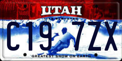 UT license plate C197ZX