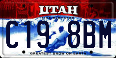 UT license plate C198BM