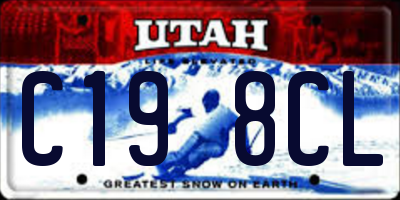 UT license plate C198CL