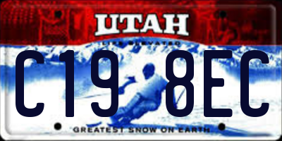 UT license plate C198EC