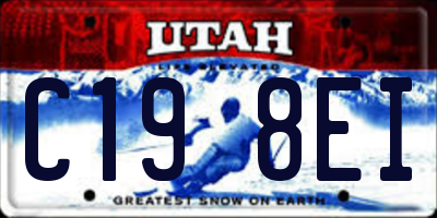 UT license plate C198EI