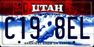 UT license plate C198EL