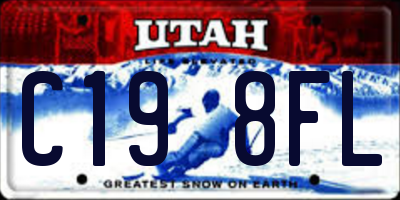 UT license plate C198FL