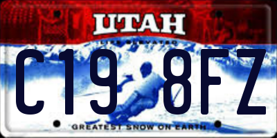 UT license plate C198FZ