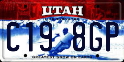 UT license plate C198GP