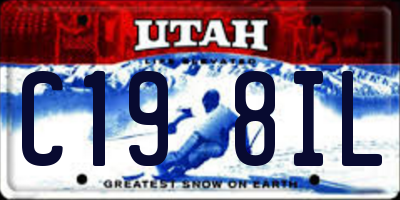UT license plate C198IL