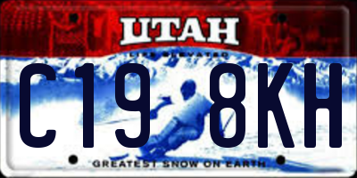 UT license plate C198KH