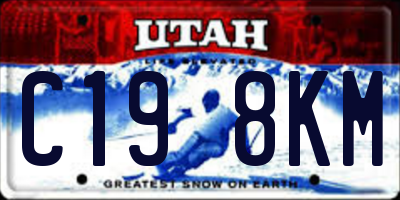 UT license plate C198KM
