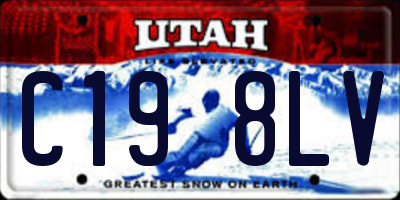 UT license plate C198LV