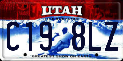 UT license plate C198LZ