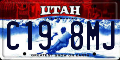 UT license plate C198MJ