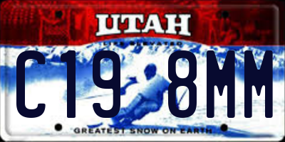 UT license plate C198MM