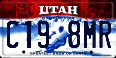 UT license plate C198MR