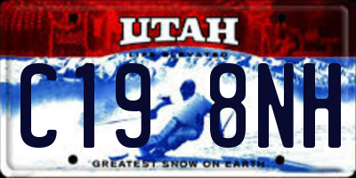 UT license plate C198NH