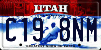 UT license plate C198NM