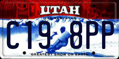 UT license plate C198PP