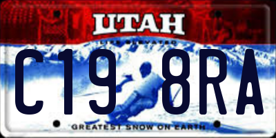 UT license plate C198RA