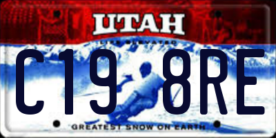 UT license plate C198RE