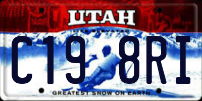 UT license plate C198RI