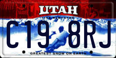 UT license plate C198RJ