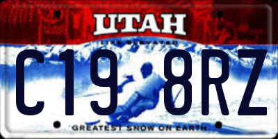 UT license plate C198RZ