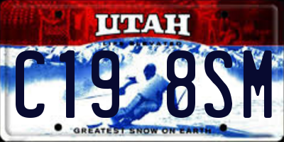 UT license plate C198SM