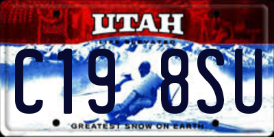 UT license plate C198SU