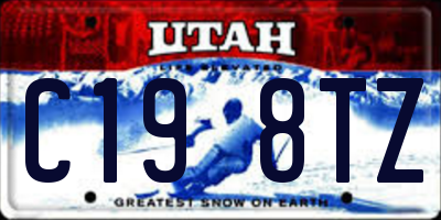 UT license plate C198TZ